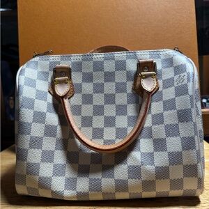 Louis Vuitton Checkered Small Speedy with crossbody strap